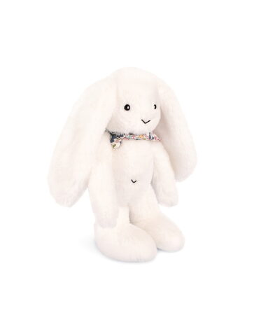 Doudou Plyšový králíček s šátkem bílý 35 cm