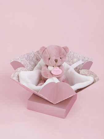 Doudou Můj malý medvídek 10 cm růžový