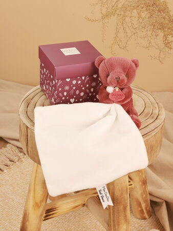 Doudou Můj malý medvídek 10 cm vínový