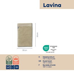 KELA Ručník pro hosty LAVINIA 100% bavlna béžová 15,0x21,0cm KL-23933
