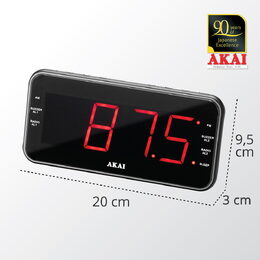 Radiobudík AKAI, ACR-3899, rádio AM/FM PLL, hodiny, alarm, časovač, AC 110 -
240V