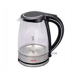 Rychlovarná konvice AKAI, AKG-804, skleněná, 1,7 L, LED indikátor, 1850-2200 W
