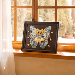 RoboTime Dřevěné puzzle Motýl Morpho Helena