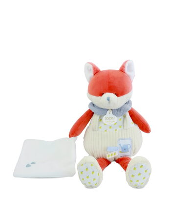 Doudou Dárková sada Plyšová liška Romarin s dečkou 28 cm