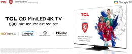 TCL 50C805 TV SMART Google TV QLED/126cm/4K UHD/4000 PPI/144Hz/MiniLED/HDR10+/Do