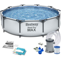 BESTWAY 56408 - Bazén s konstrukcí Steel Pro MAX™ 305 x 76 cm + kartušová filtrace