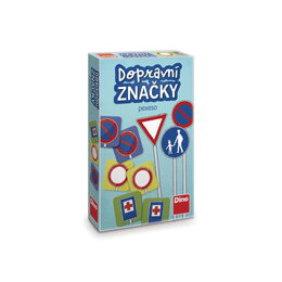 Pexeso Dopravní značky společenská hra 48ks v krabičce 11,5x18x3,5cm