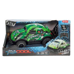 Auto RC terénní plast 16cm 27MHz na baterie svítící 3 druhy v krabici 24x12,5x13cm