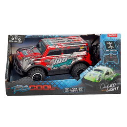 Auto RC terénní plast 16cm 27MHz na baterie svítící 3 druhy v krabici 24x12,5x13cm