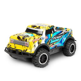 Auto RC terénní plast 16cm 27MHz na baterie svítící 3 druhy v krabici 24x12,5x13cm