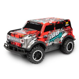 Auto RC terénní plast 16cm 27MHz na baterie svítící 3 druhy v krabici 24x12,5x13cm