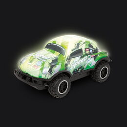 Auto RC terénní plast 16cm 27MHz na baterie svítící 3 druhy v krabici 24x12,5x13cm