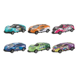 Auto závodní převracecí plast 9cm na zpětné natažení mix barev na kartě