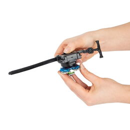Gyroskop mechanický kov/plast 5cm na baterie se světlem mix barev na kartě