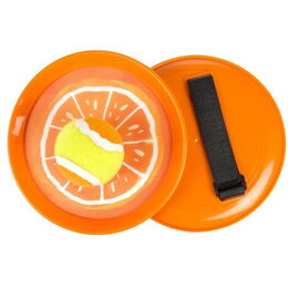 Lambáda/Catch ball hra s míčkem na suchý zip ovoce  18cm 3 druhy v látkovém sáčku