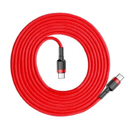 Datový kabel Baseus Cafule USB-C/USB-C PD2.0 2m 60W (20V 3A) červený