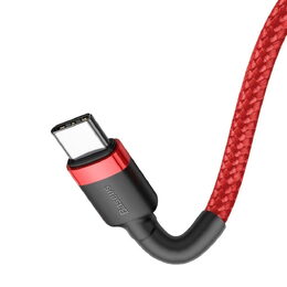 Datový kabel Baseus Cafule USB-C/USB-C PD2.0 2m 60W (20V 3A) červený