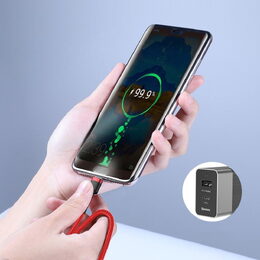 Datový kabel Baseus Cafule USB-C/USB-C PD2.0 2m 60W (20V 3A) červený
