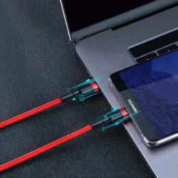 Datový kabel Baseus Cafule USB-C/USB-C PD2.0 2m 60W (20V 3A) červený