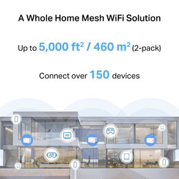 WiFi router TP-Link Mercusys Halo H85X(2-pack) WiFi 6, AX3000, 1x 2,5GLAN, 2x GLAN2,4/5 GHz