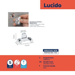 KELA Dvojháček LUCIDO nerez   10x5x6cm KL-22693