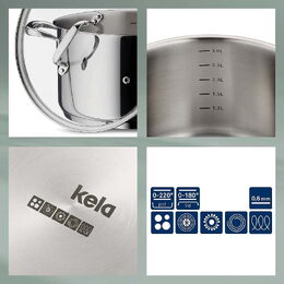 KELA Hrnec s poklicí nerez 18/10 FLAVORIA 12,2 l KL-10178