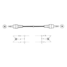 Kabel Trevi, CN 34-05, stereo, 3,5 mm, černý, 1,3 m