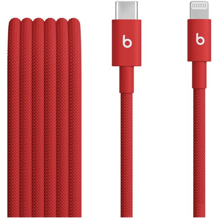 USB-C/Light. Woven Cable 1,5m Red BEATS