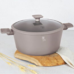 BERLINGERHAUS Kastrol s titanovým povrchem a poklicí 20 cm Taupe Collection BH-8100