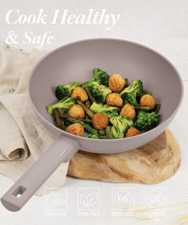 BERLINGERHAUS Pánev WOK s titanovým povrchem 28 cm Taupe Collection BH-8093