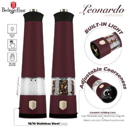 BERLINGERHAUS Mlýnek na pepř a sůl sada 2 ks Leonardo Collection BH-9555