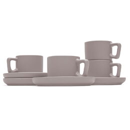 BERLINGERHAUS Sada hrnků na espresso s podšálkem 8 ks 100 ml Taupe Collection BH-10016
