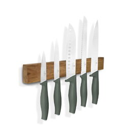 BERLINGERHAUS Sada nožů s magnetickým držákem z akátového dřeva 6 ks Matte Green Collection BH-2978