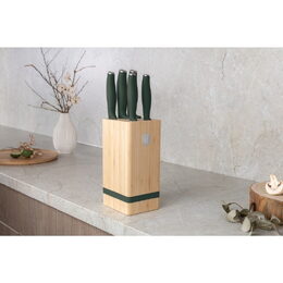 BERLINGERHAUS Sada nožů se stojanem BAMBOO 6 ks Matte Green Collection BH-2751