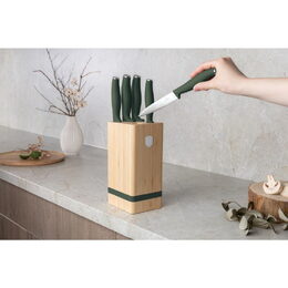 BERLINGERHAUS Sada nožů se stojanem BAMBOO 6 ks Matte Green Collection BH-2751