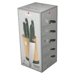 BERLINGERHAUS Sada nožů se stojanem BAMBOO 6 ks Matte Green Collection BH-2757