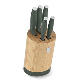 BERLINGERHAUS Sada nožů se stojanem BAMBOO 6 ks Matte Green Collection BH-2757