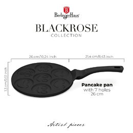 BERLINGERHAUS Lívanečník s titanovým povrchem Smajlíci 26 cm Matte Black Collection BH-7791