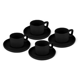 BERLINGERHAUS Sada hrnků na espresso s podšálkem 8 ks 100 ml Matte Black Collection BH-10019