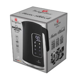 BERLINGERHAUS Rychlovarná konvice s regulací teploty digitální 1,7 l Matte Black Collection BH-9675