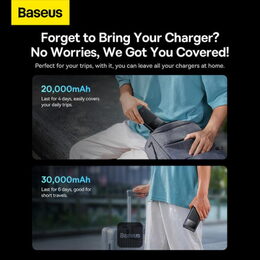 Powerbanka Baseus Star-Lord 20000mAh, 22,5W černá