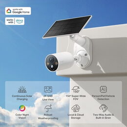 Kamerový set TP-Link Tapo C425 KIT 4MPx, venkovní, IP, WiFi, přísvit, baterie a panel A201