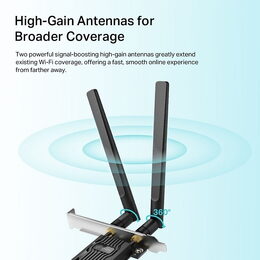 Síťová karta TP-Link Archer TX20E AX1800 WiFi 6, PCI-e, Bluetooth, odnímatelná anténa