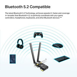 Síťová karta TP-Link Archer TX20E AX1800 WiFi 6, PCI-e, Bluetooth, odnímatelná anténa