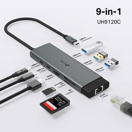 Dokovací stanice TP-Link UH9120C USB-C, HDMI, RJ45, 1x USB C, 3x USB, čtečka SD/microSD, PD 100W