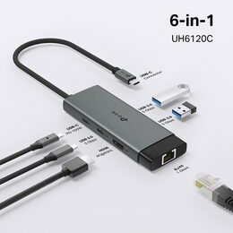 Dokovací stanice TP-Link UH6120C USB-C, HDMI, RJ45, 1x USB C, 2x USB, PD 100W