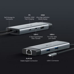 Dokovací stanice TP-Link UH6120C USB-C, HDMI, RJ45, 1x USB C, 2x USB, PD 100W