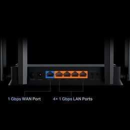 WiFi router TP-Link Archer BE220 BE3600, WiFi 7, 1x GWAN, 4x GLAN, USB, 2,4/5/6GHz, EasyMesh