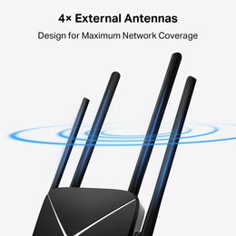 Modem TP-Link Mercusys MB115-4G LTE s WiFi routerem, 3x LAN, 1x WAN, 1x slot SIM, 2,4