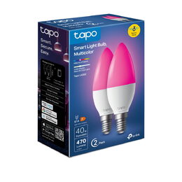 Chytrá žárovka TP-Link Tapo L430C(4-pack) E14, 4,8W, 230V, přes IP, stmívatelná, 2500K až 6500K